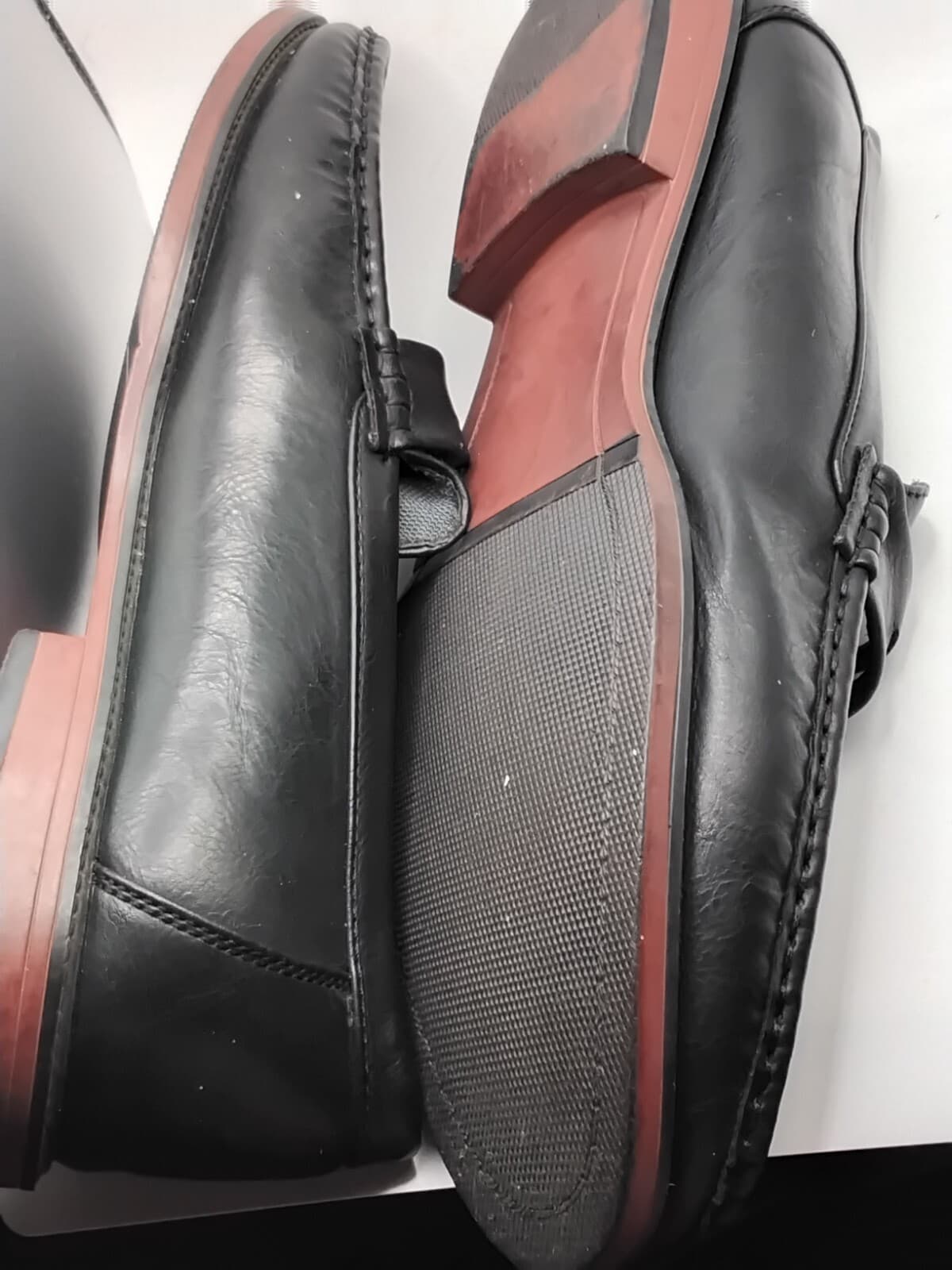 Leather loafers, Adolfo New York, woven textured designwith bit detail - Thumbnail 8