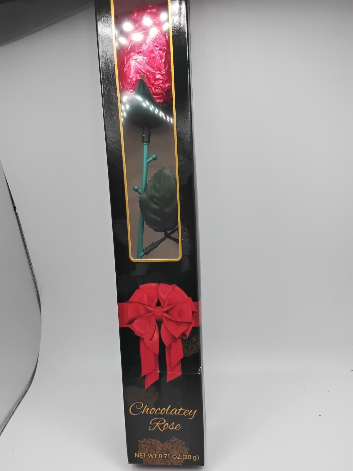 Dark Chocolate Rose in Gift Box 0.63 oz - NEW 85 percentage Cocoa - Image 1