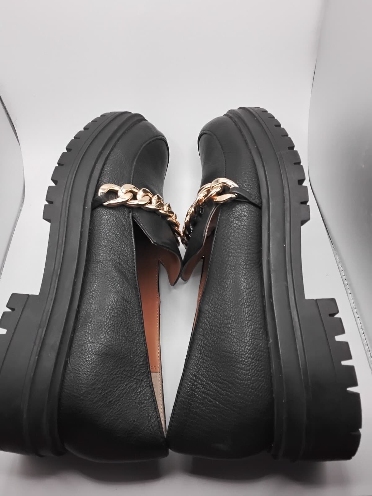 Leather loafer, Jessica Simpson DiSilva, black with detail and lug sole - Thumbnail 6