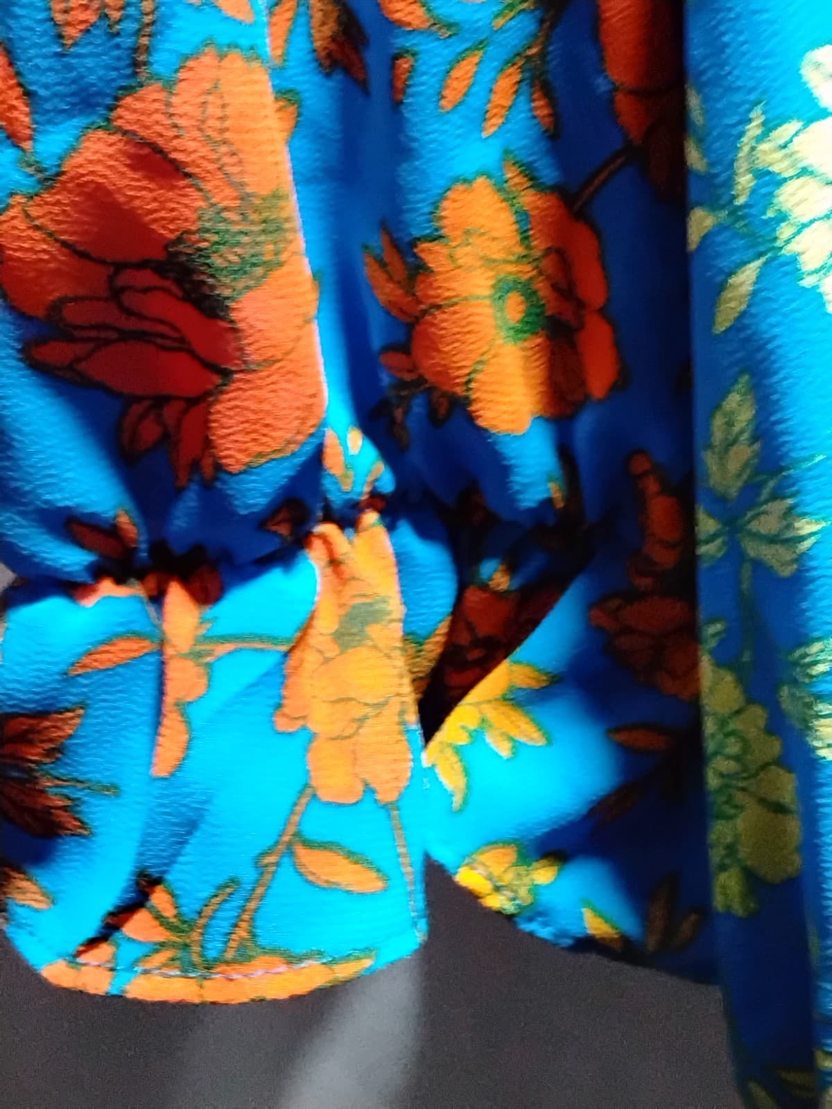 Cato Lightweight Turquoise Floral Empire Waist V neck Tunic | - Thumbnail 5