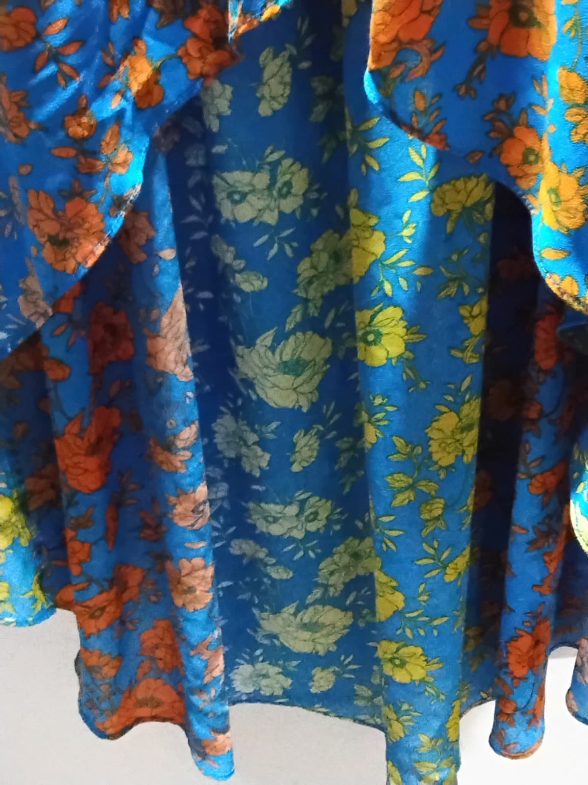 Cato Lightweight Turquoise Floral Empire Waist V neck Tunic | - Thumbnail 6