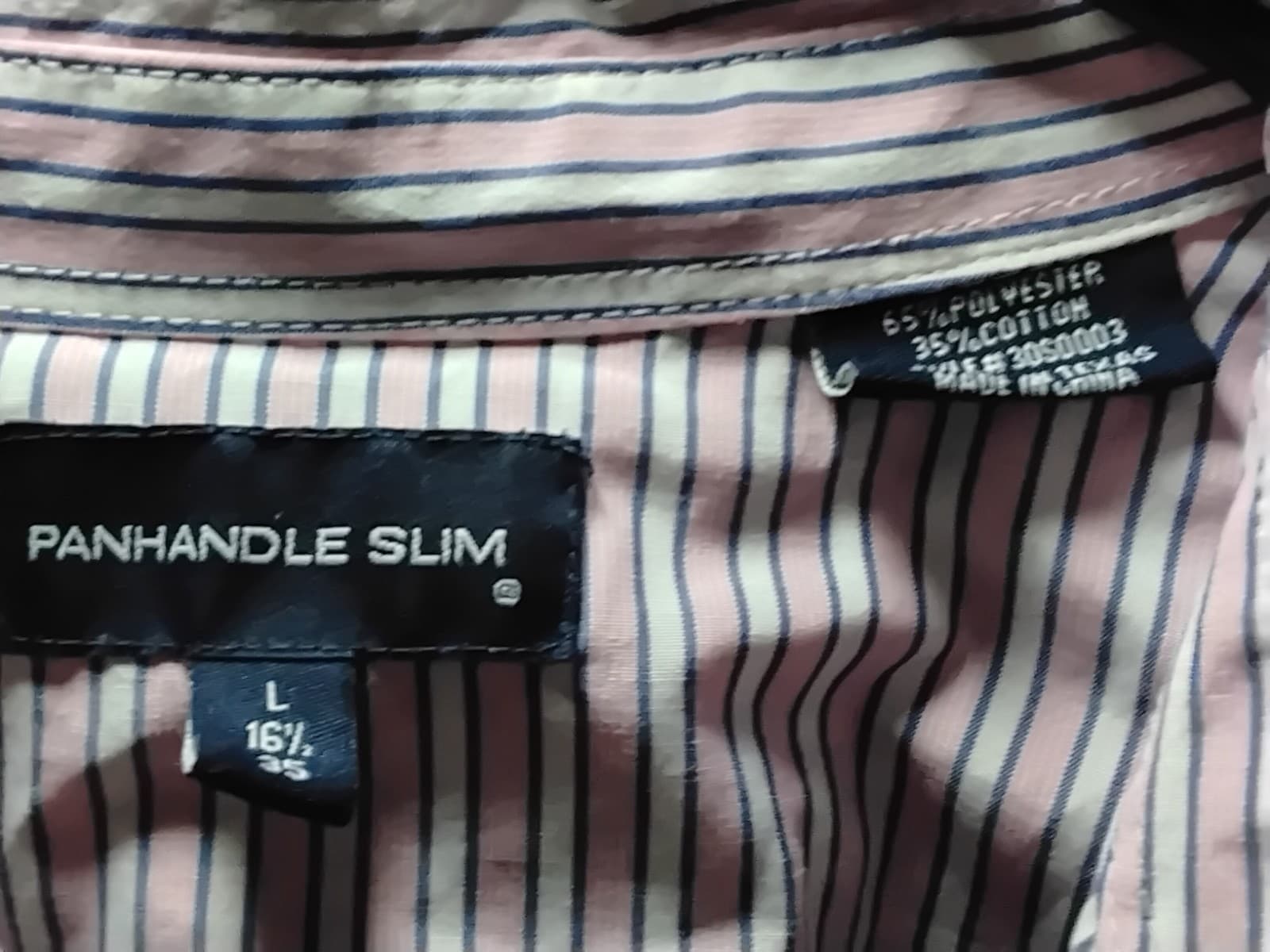 PANHANDLE SLIM PLAID PEARL SNAP LONG SLEEVE SHIRT BLUE RED MENS LARGE - Image 1