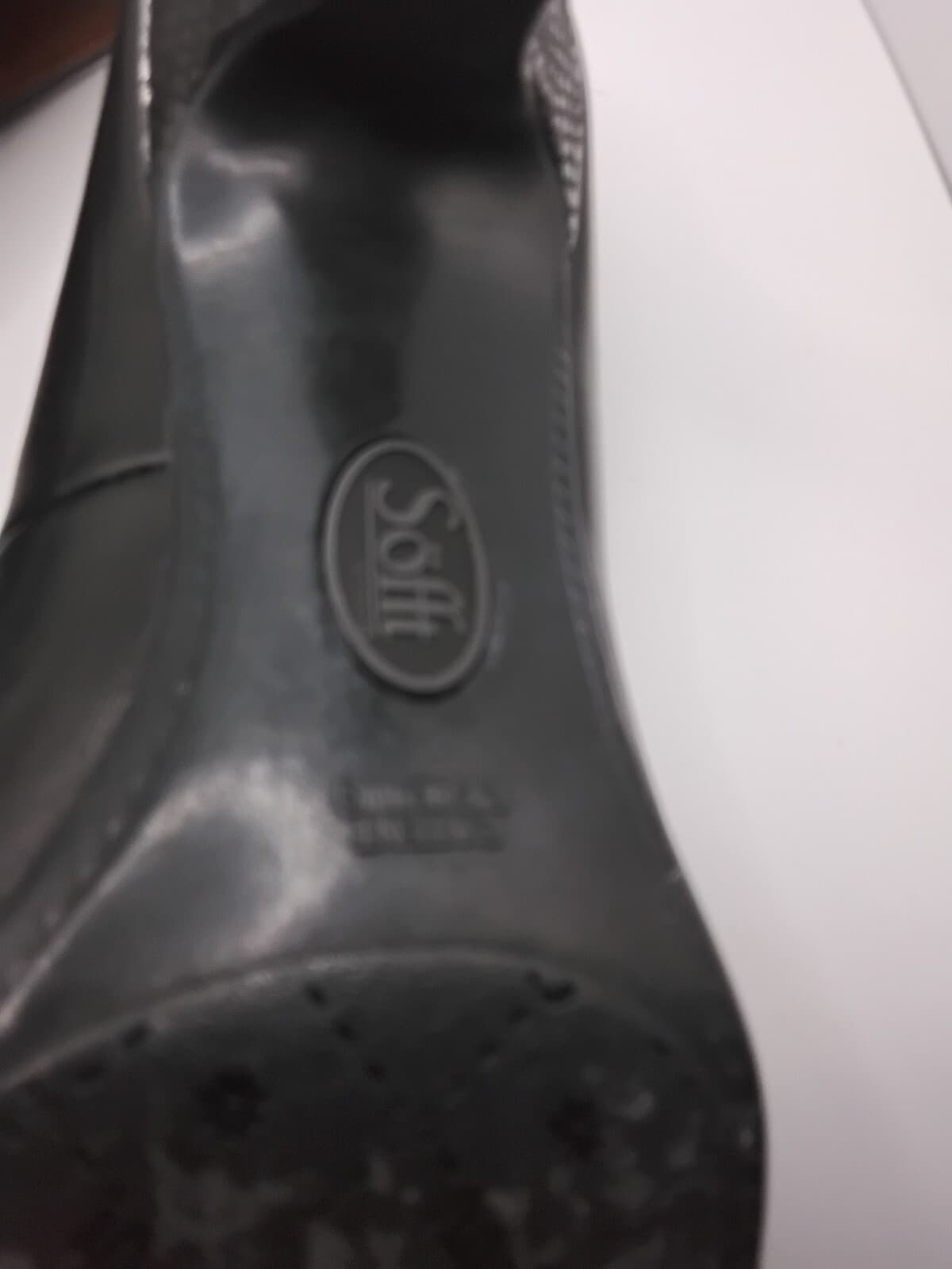 Leather pumps, Soft black pointed toe heels - Thumbnail 11