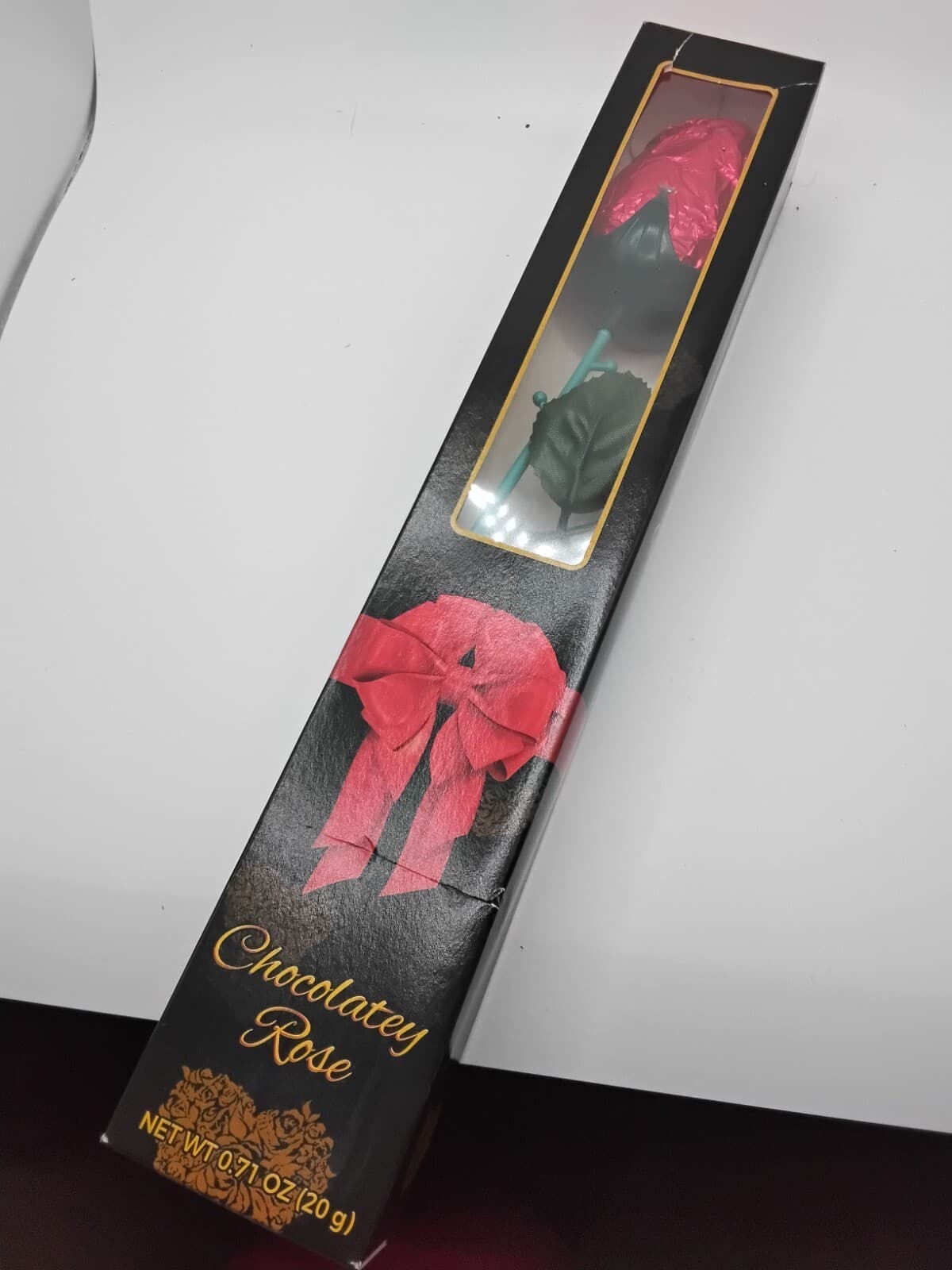 Dark Chocolate Rose in Gift Box 0.63 oz - NEW 85 percentage Cocoa - Thumbnail 3