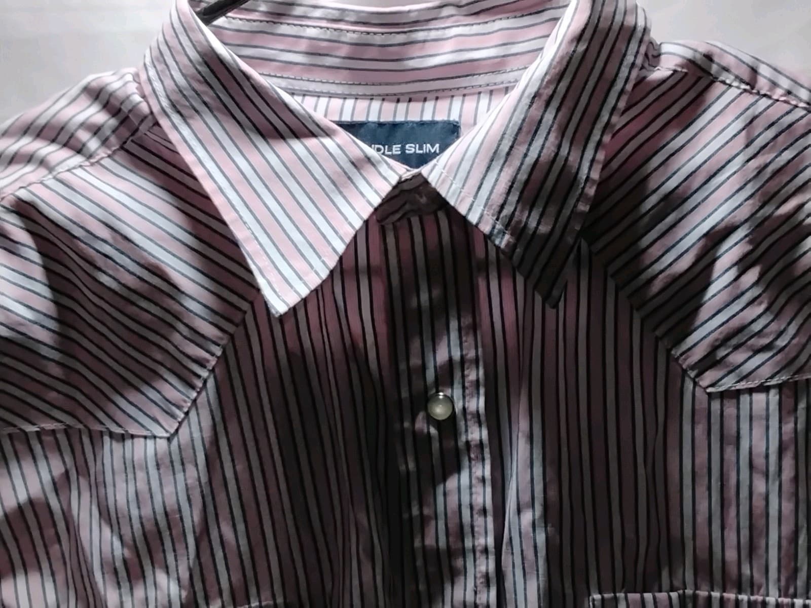 PANHANDLE SLIM PLAID PEARL SNAP LONG SLEEVE SHIRT BLUE RED MENS LARGE - Thumbnail 6