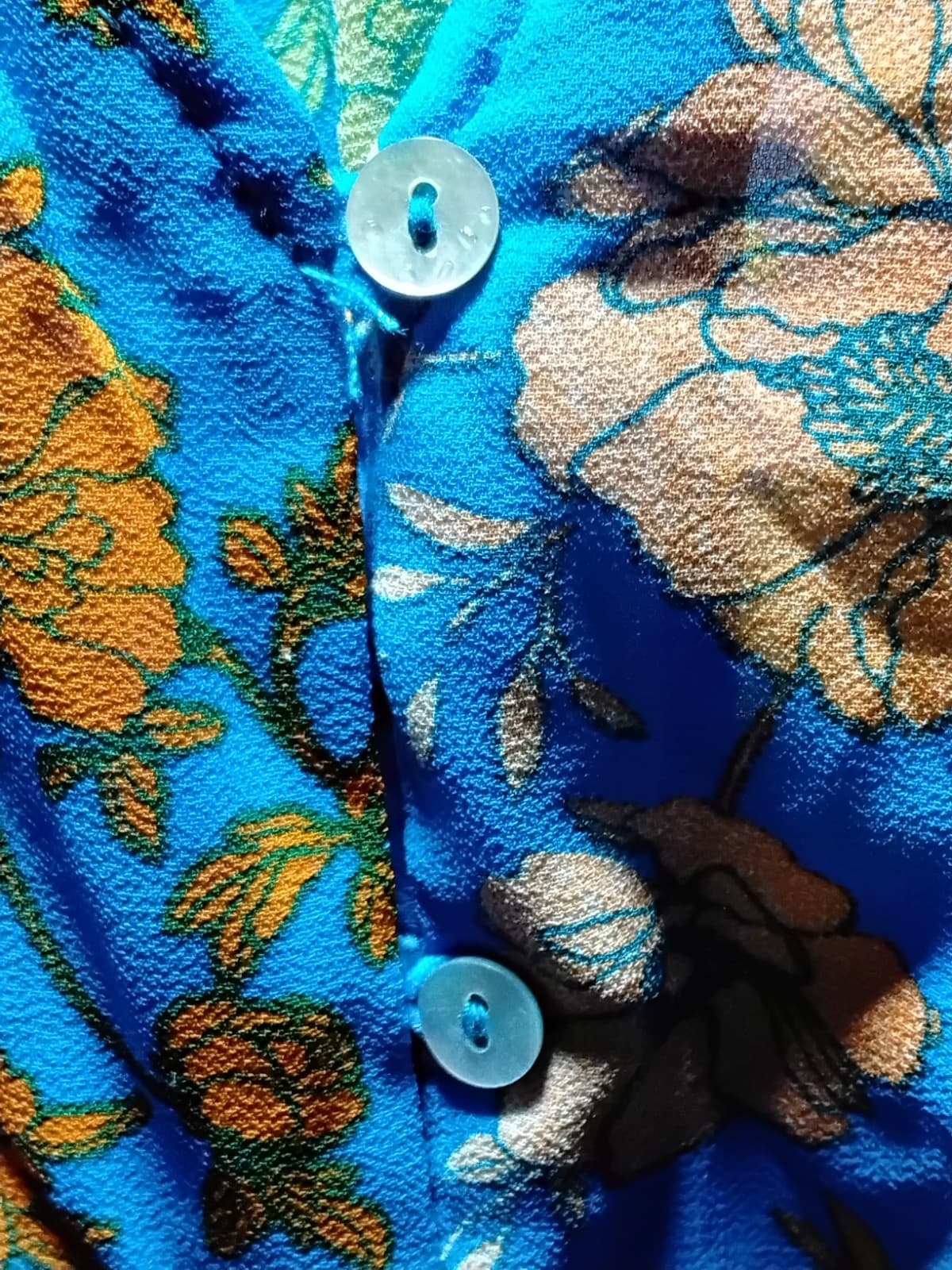 Cato Lightweight Turquoise Floral Empire Waist V neck Tunic | - Thumbnail 4