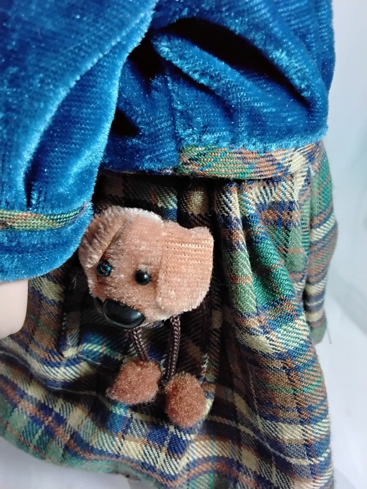 Porcelain Doll With Puppy Face On Her Dress - Thumbnail 14