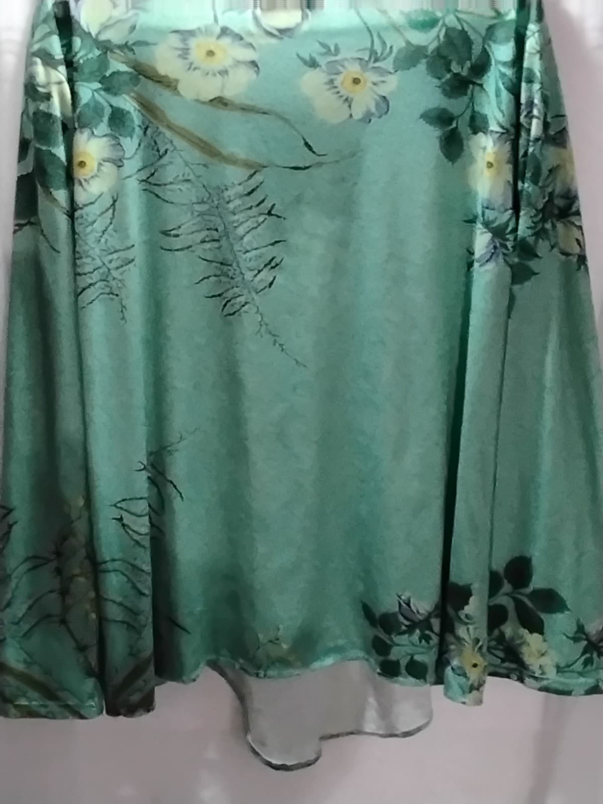 Polyester long sleeve top, Miss look floral print blouse 4x - Thumbnail 10