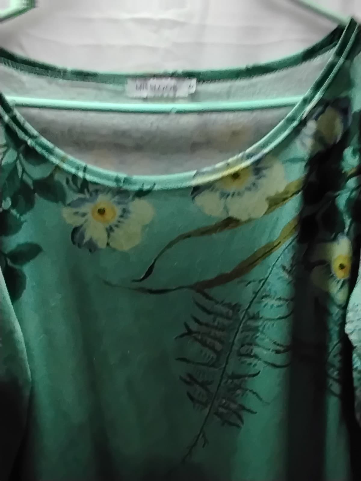 Polyester long sleeve top, Miss look floral print blouse 4x - Thumbnail 7