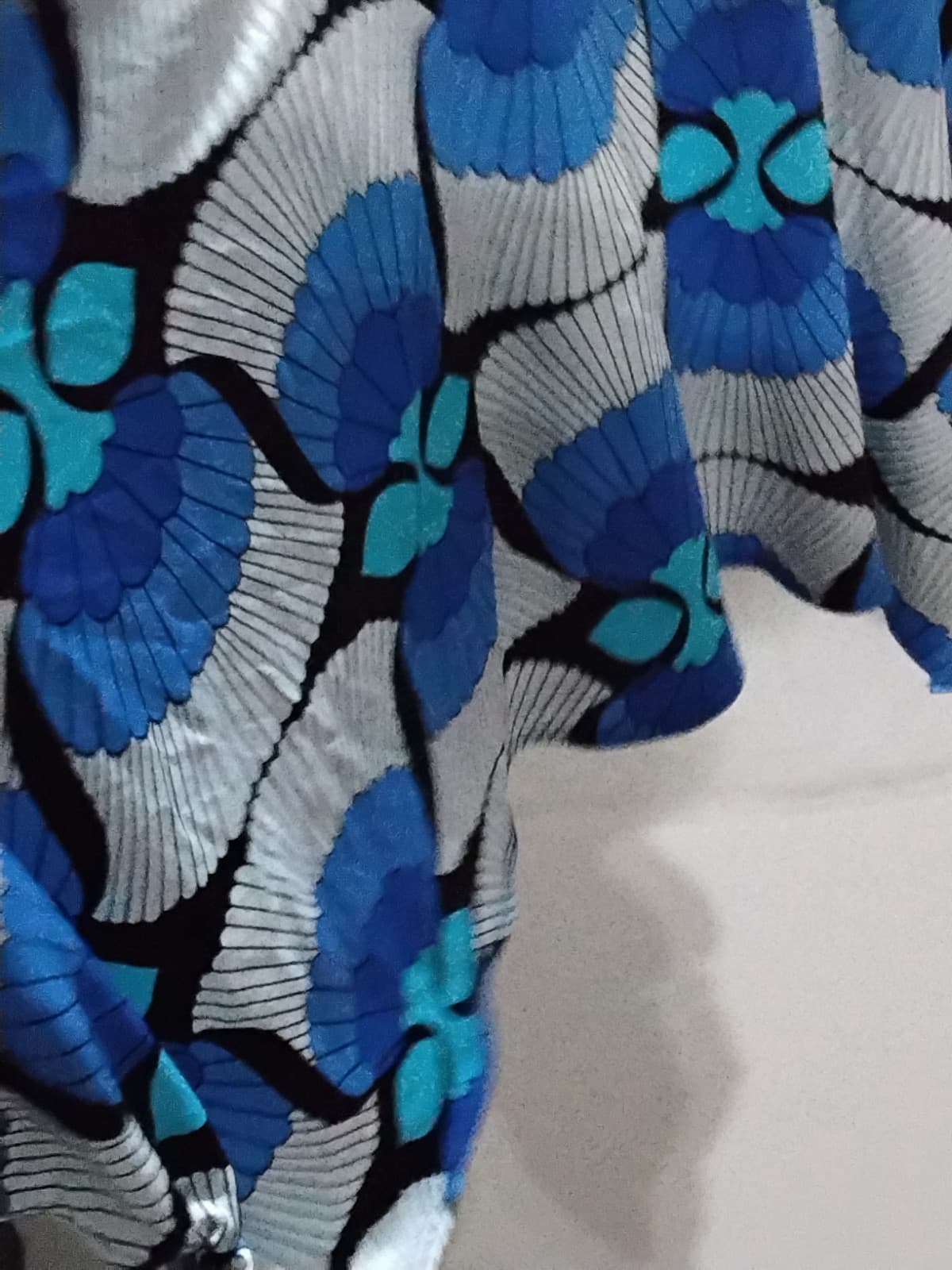 Polyester tunic top, geometric print, long sleeve V-neck 3x - Thumbnail 5