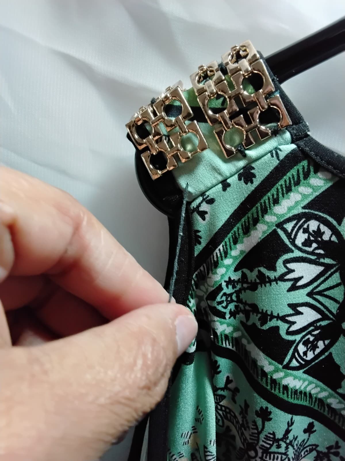 Polyester sleeveless top, JM Collection, printed tunic style 2XL - Thumbnail 9