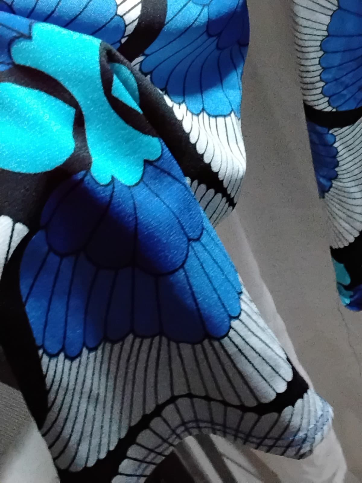 Polyester tunic top, geometric print, long sleeve V-neck 3x - Thumbnail 4