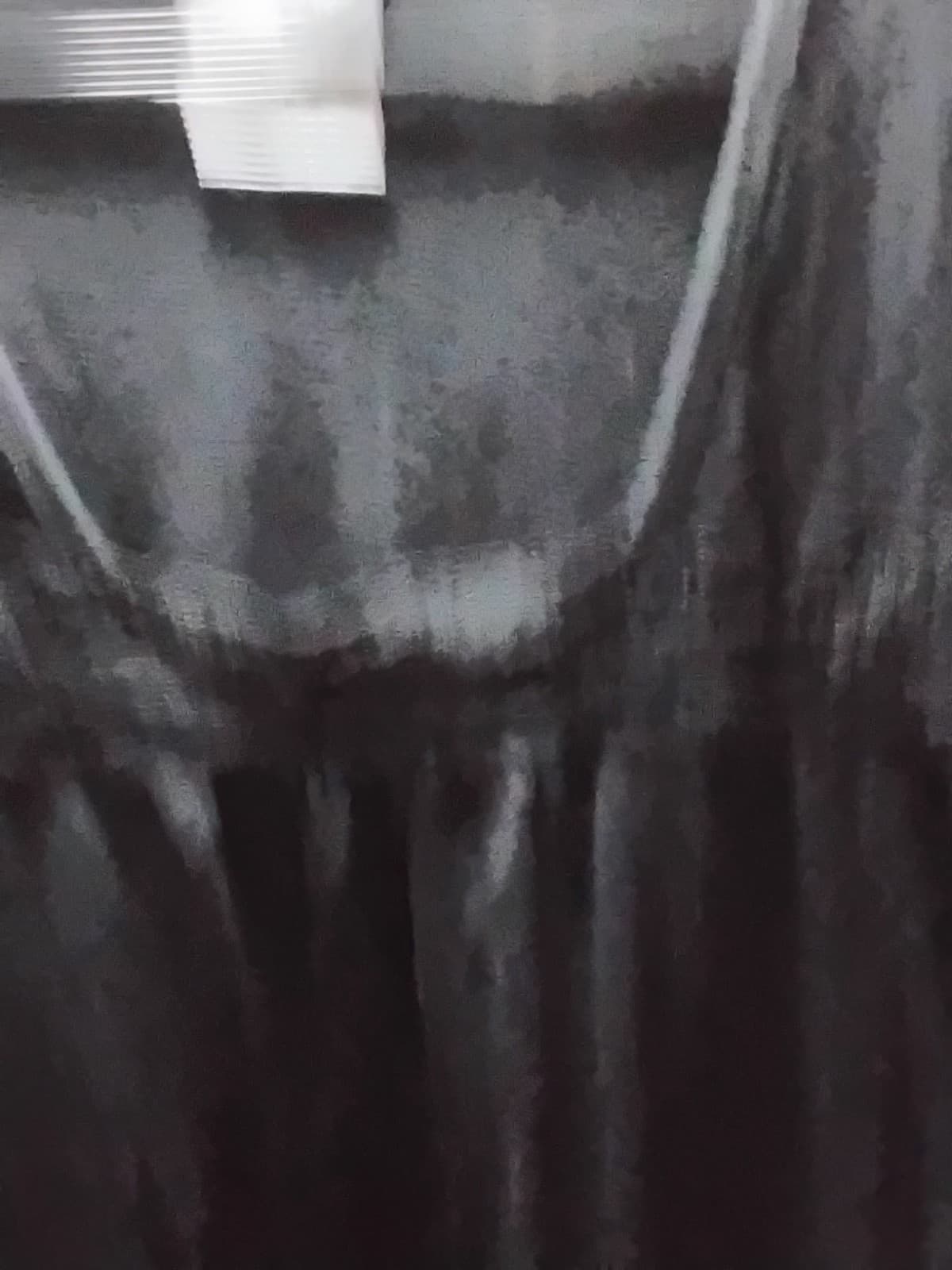 Velvet blouse, black 3/4 sleeve top with decorative trim detail - Thumbnail 5