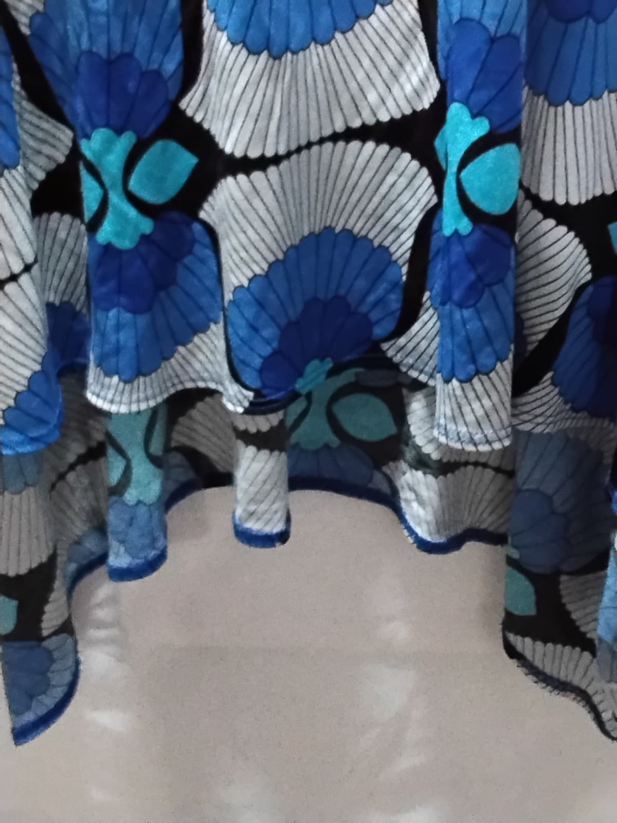 Polyester tunic top, geometric print, long sleeve V-neck 3x - Thumbnail 8