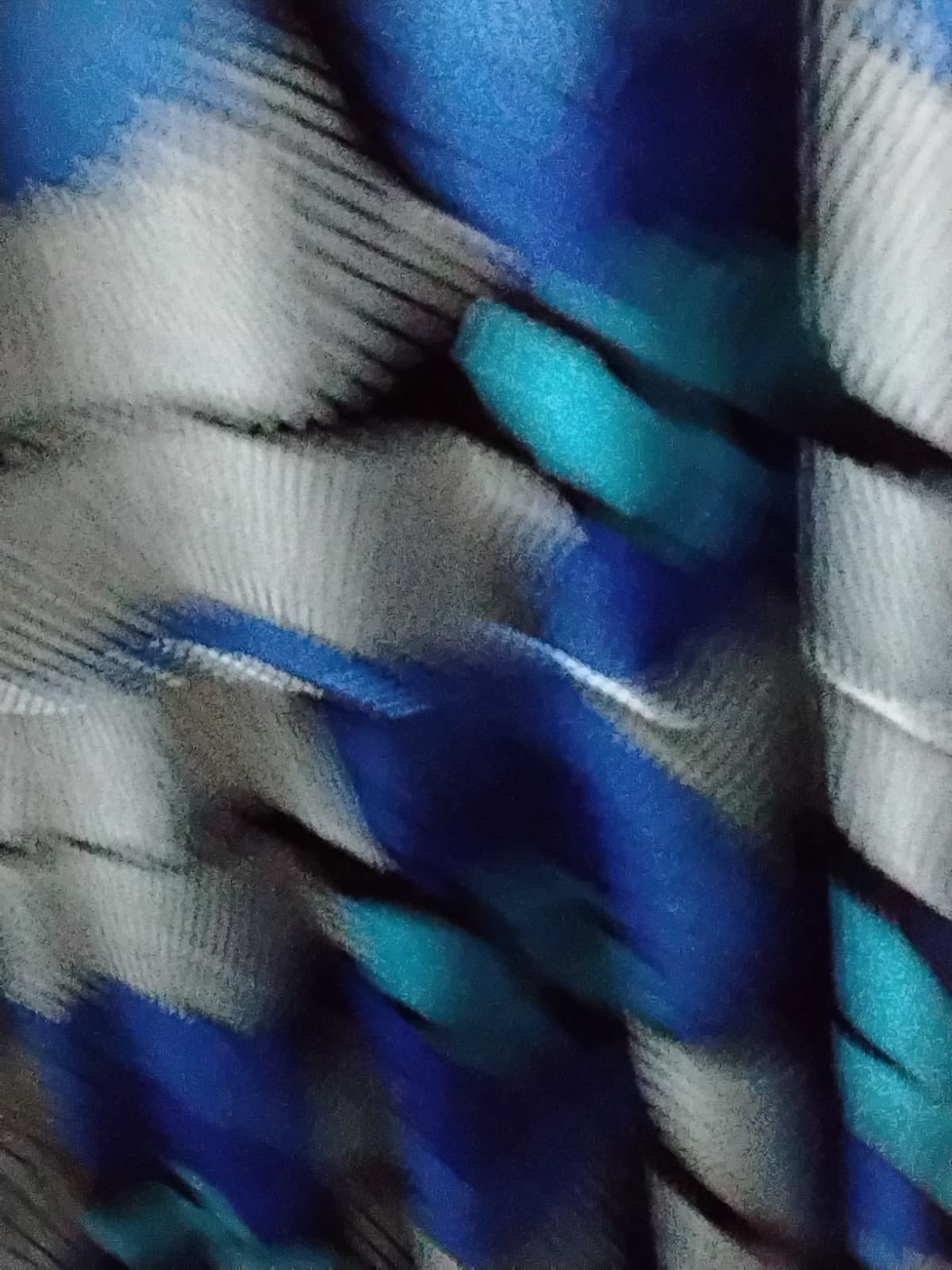 Polyester tunic top, geometric print, long sleeve V-neck 3x - Thumbnail 6