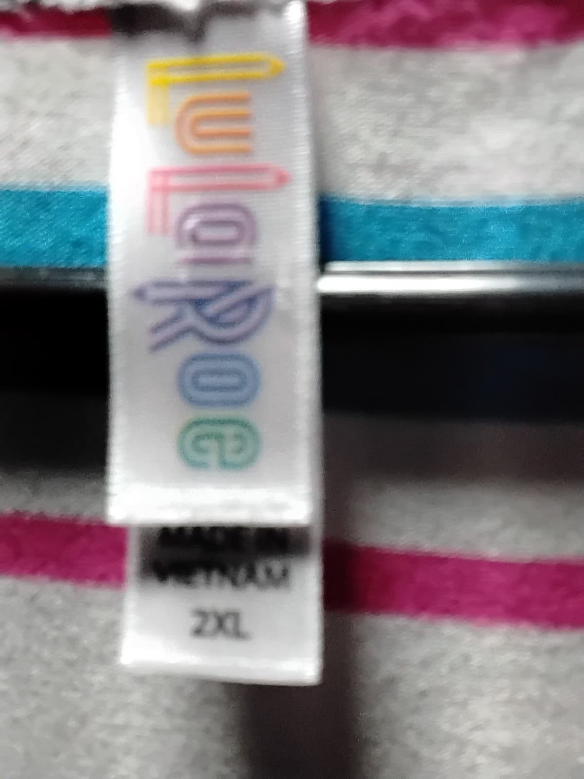 Cotton blend t-shirt, LuLaRoe striped tee - Thumbnail 5