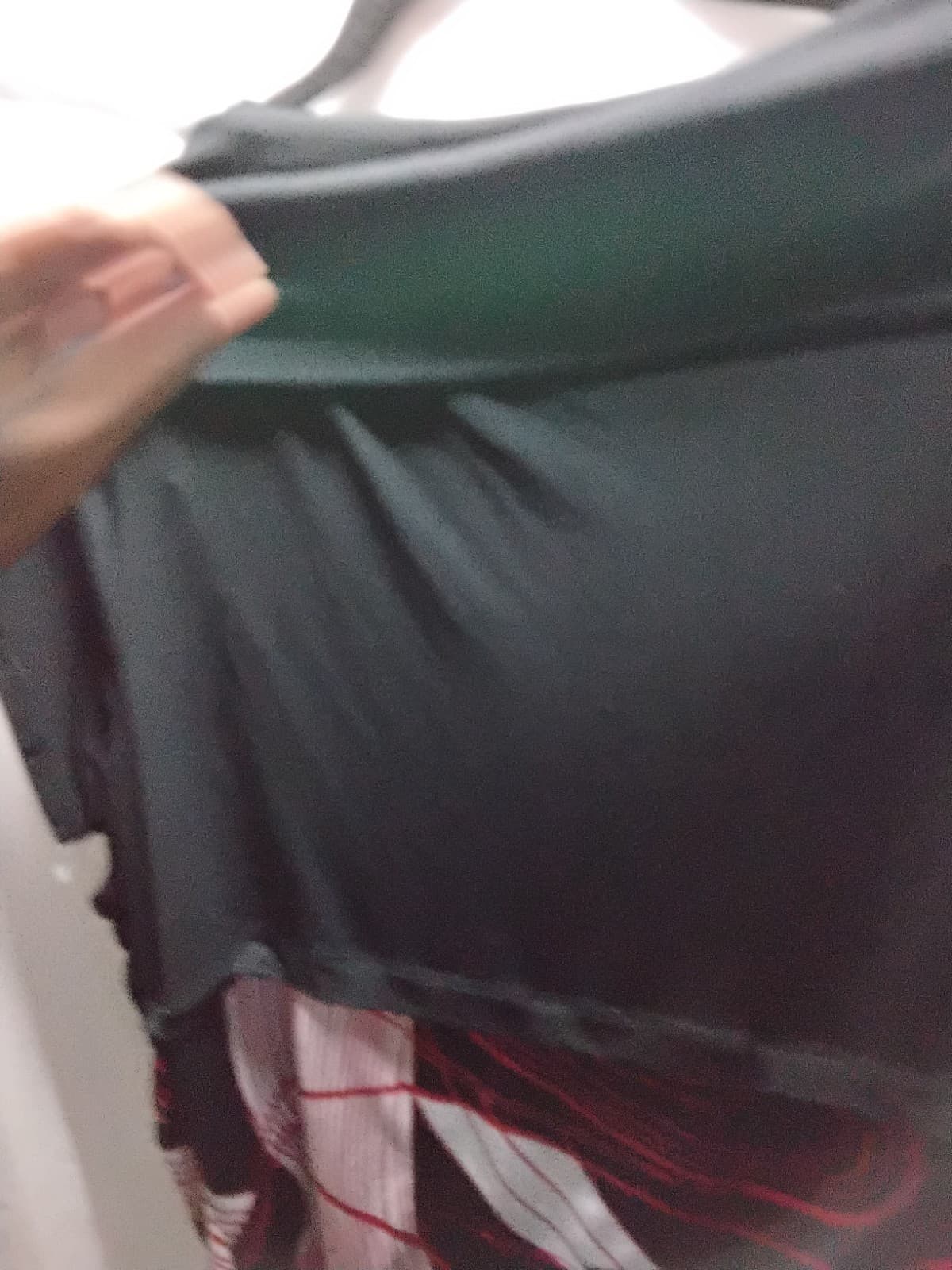 Polyester blend top, Caren Sport pink and black swirl print cowl neck blouse - Thumbnail 7