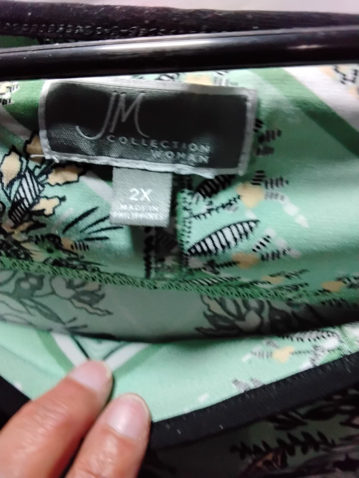 Polyester sleeveless top, JM Collection, printed tunic style 2XL - Thumbnail 4