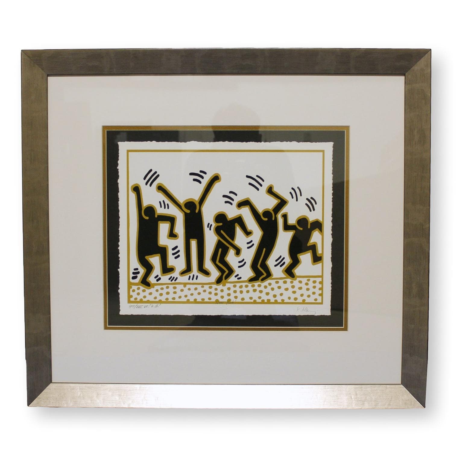 Gallery Framed Art Print 'Exercise' By Keith Haring - Image 1