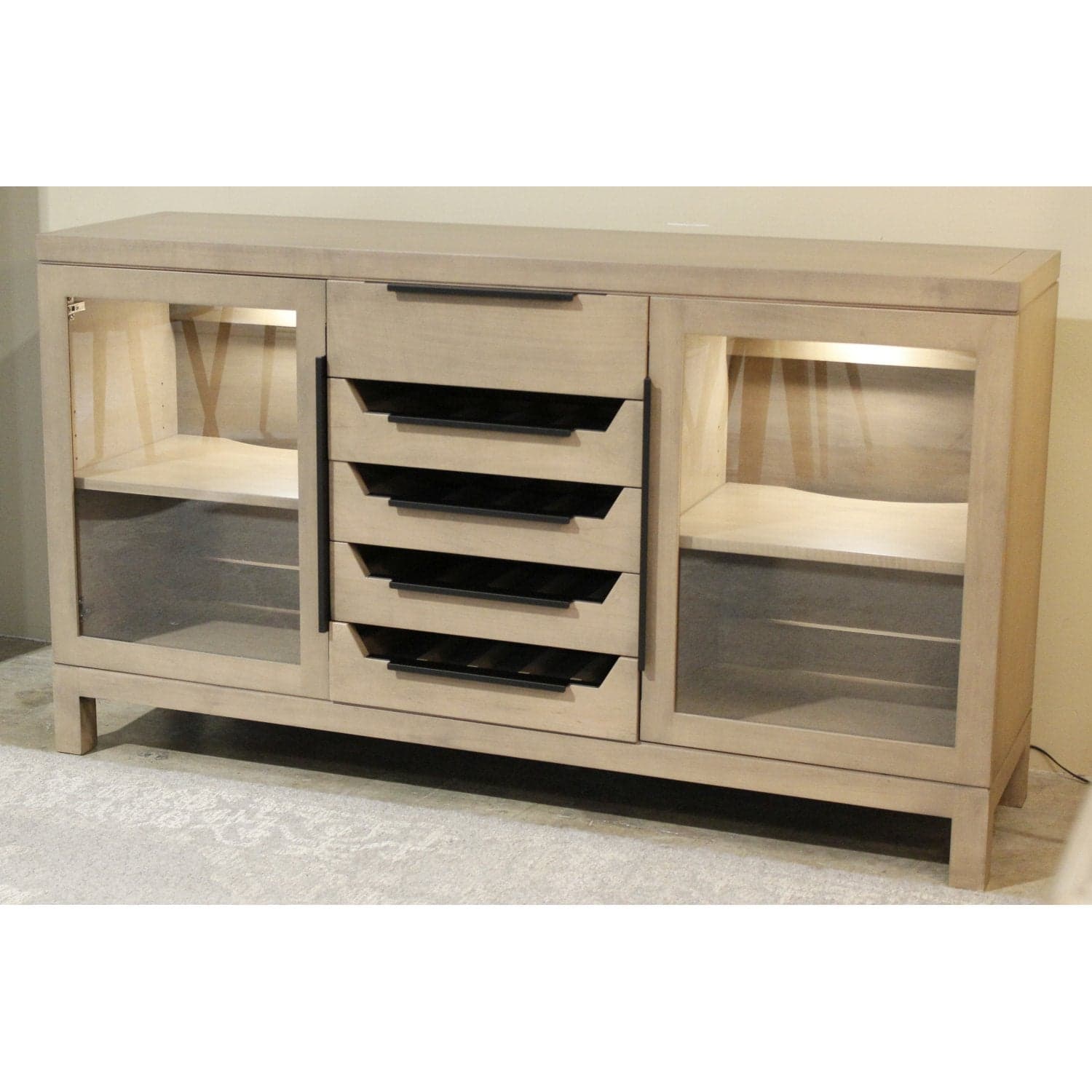 Custom Maple Server w/Wine Storage - Thumbnail 3