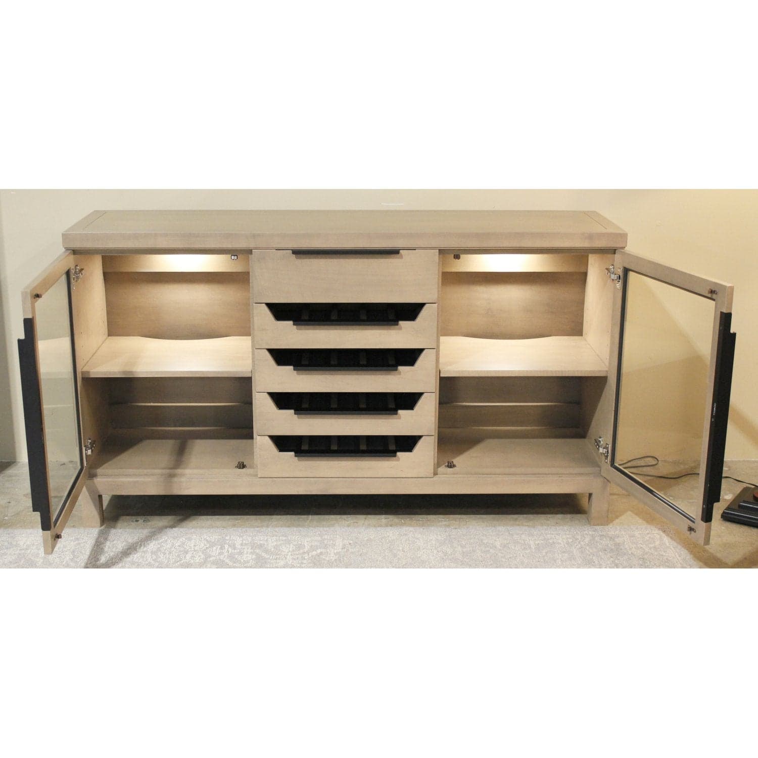 Custom Maple Server w/Wine Storage - Thumbnail 5