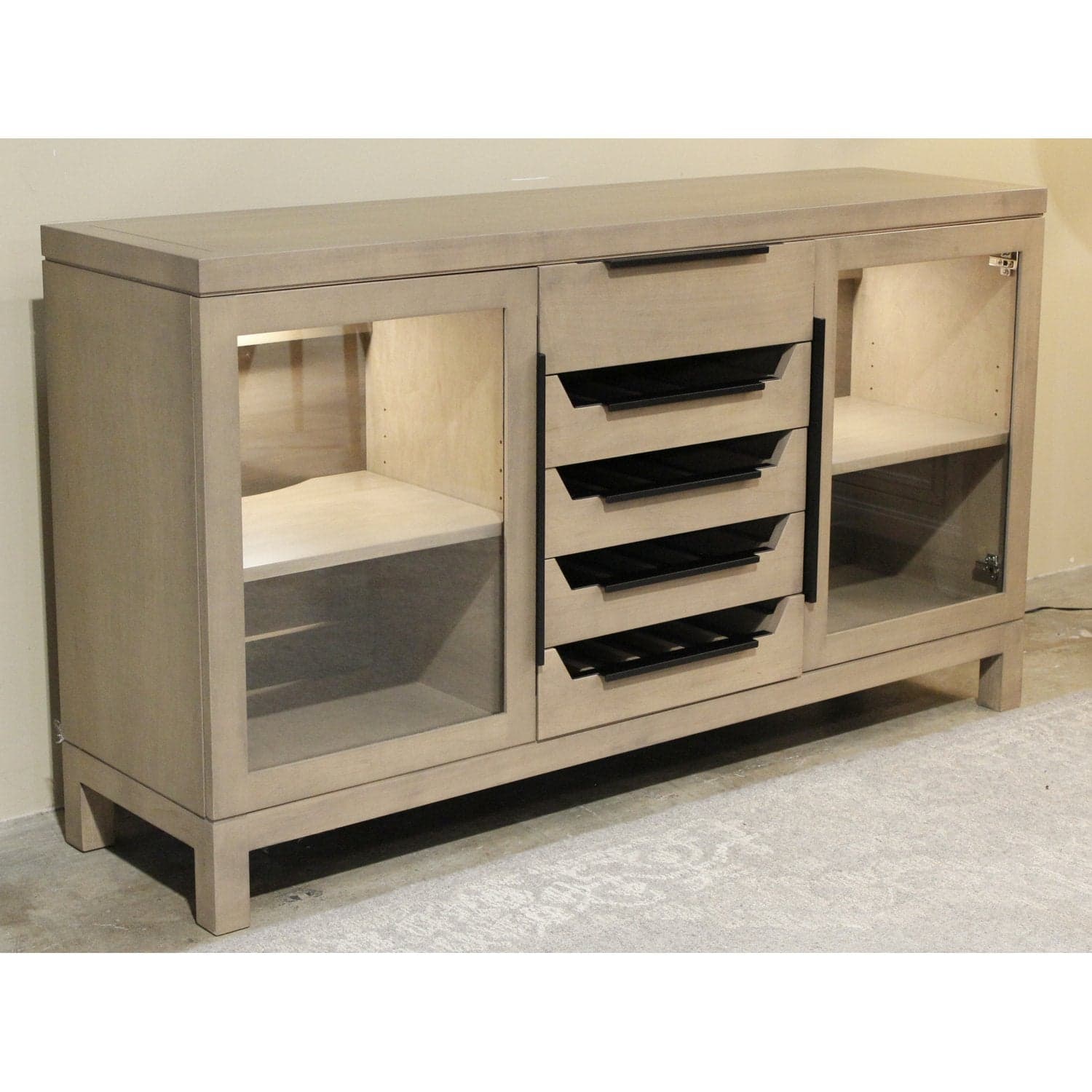 Custom Maple Server w/Wine Storage - Thumbnail 2