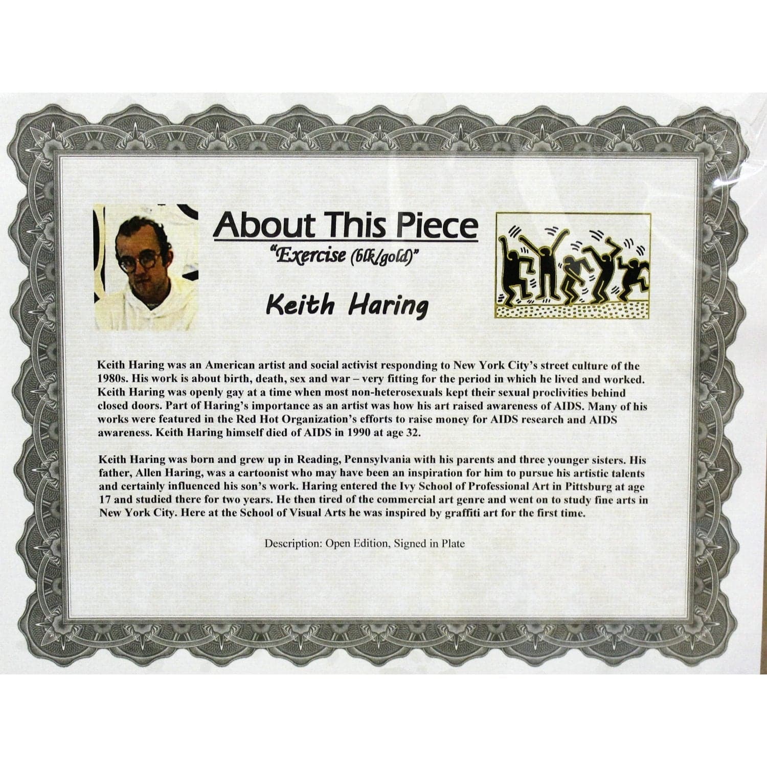 Gallery Framed Art Print 'Exercise' By Keith Haring - Thumbnail 3