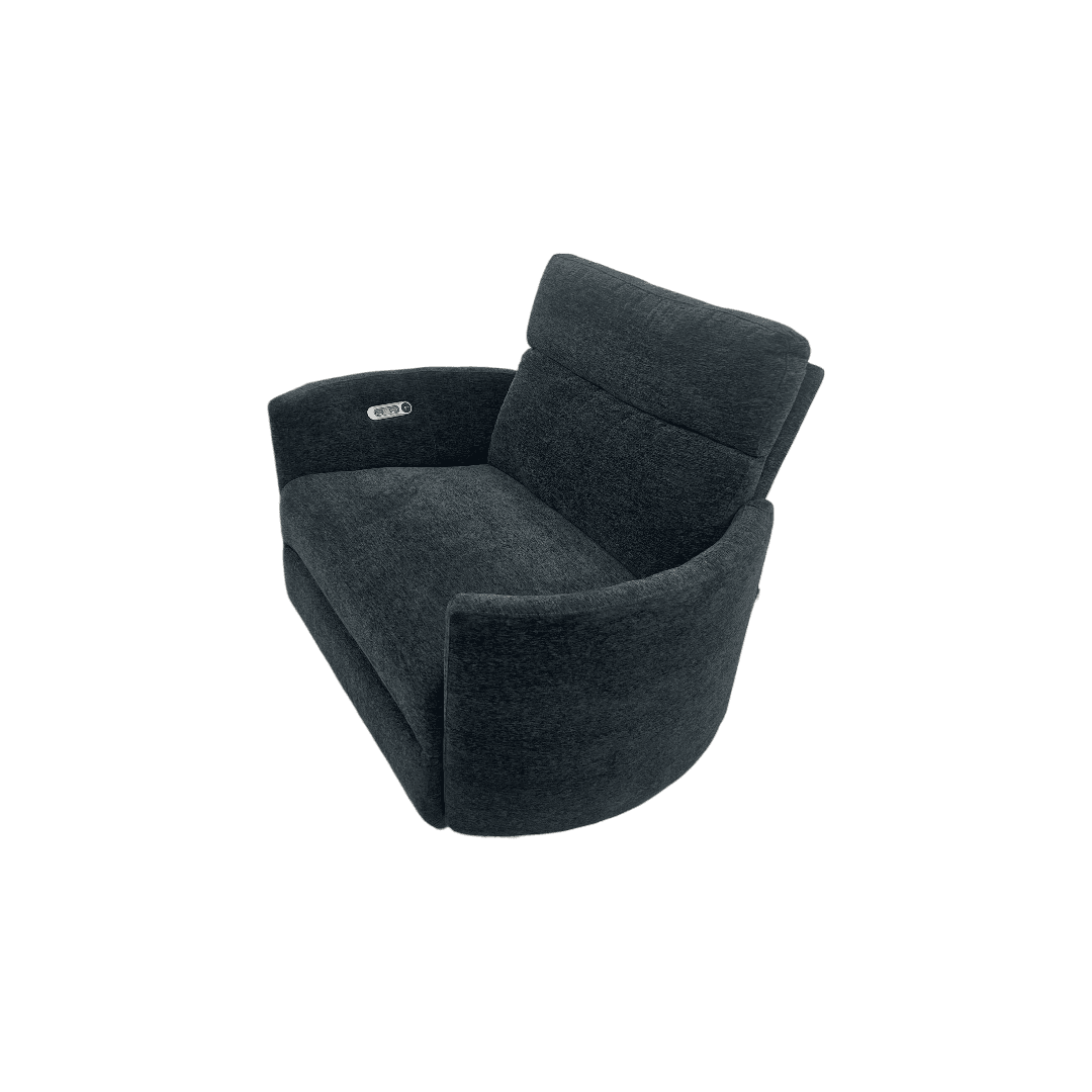 Wade Logan Bre Upholstered Extra Wide Glider Power Recliner With Round Arms - Thumbnail 7