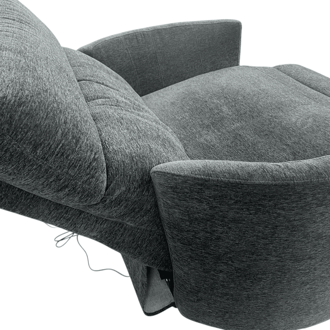 Wade Logan Bre Upholstered Extra Wide Glider Power Recliner With Round Arms - Thumbnail 12