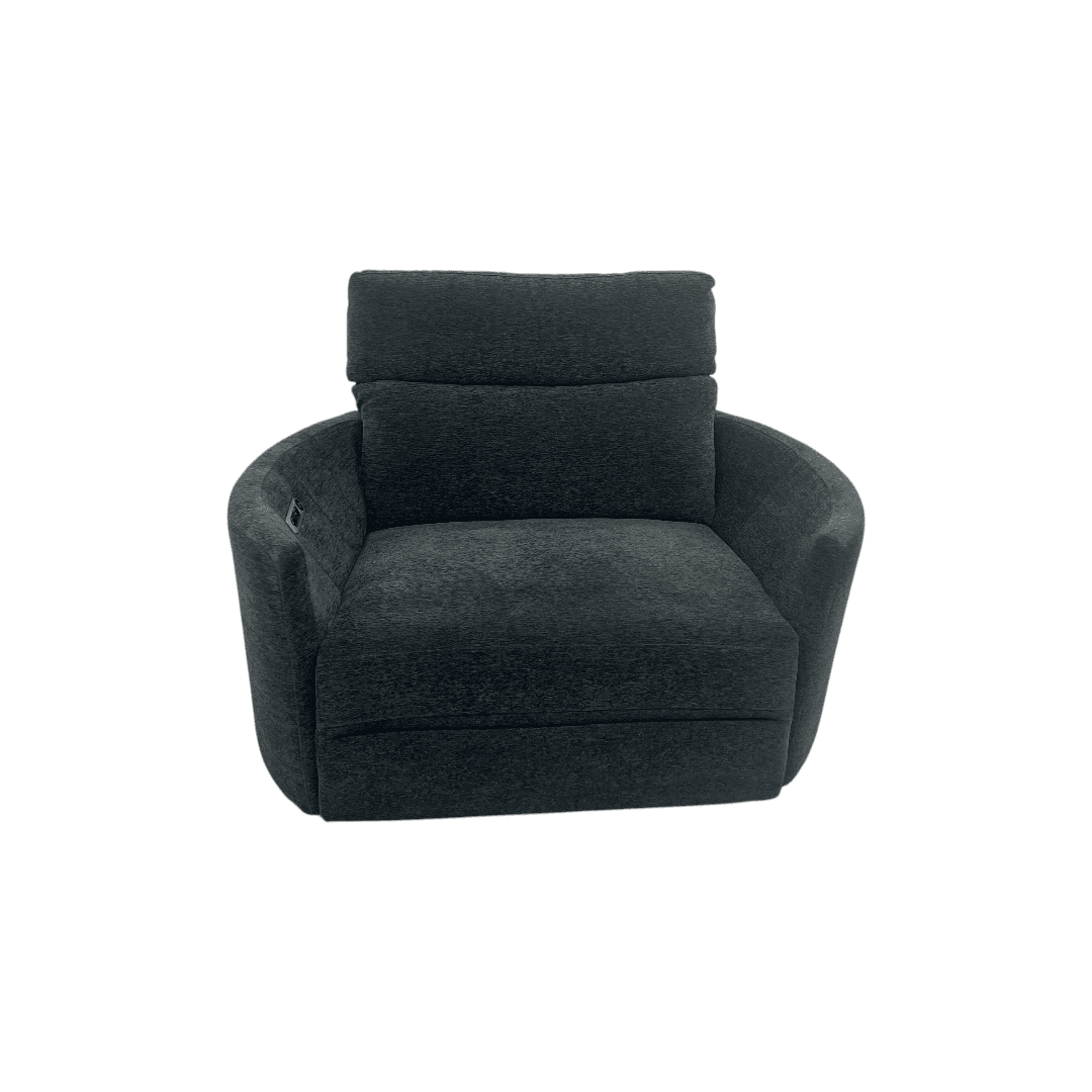 Wade Logan Bre Upholstered Extra Wide Glider Power Recliner With Round Arms - Thumbnail 8