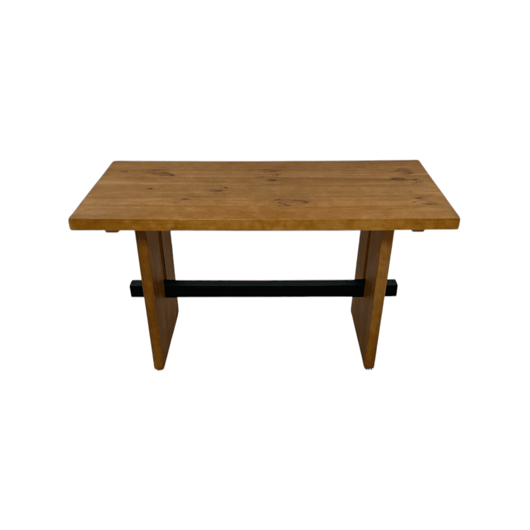 Hokku Designs Rickye Oak Trestle Wood Dining Table - Thumbnail 2