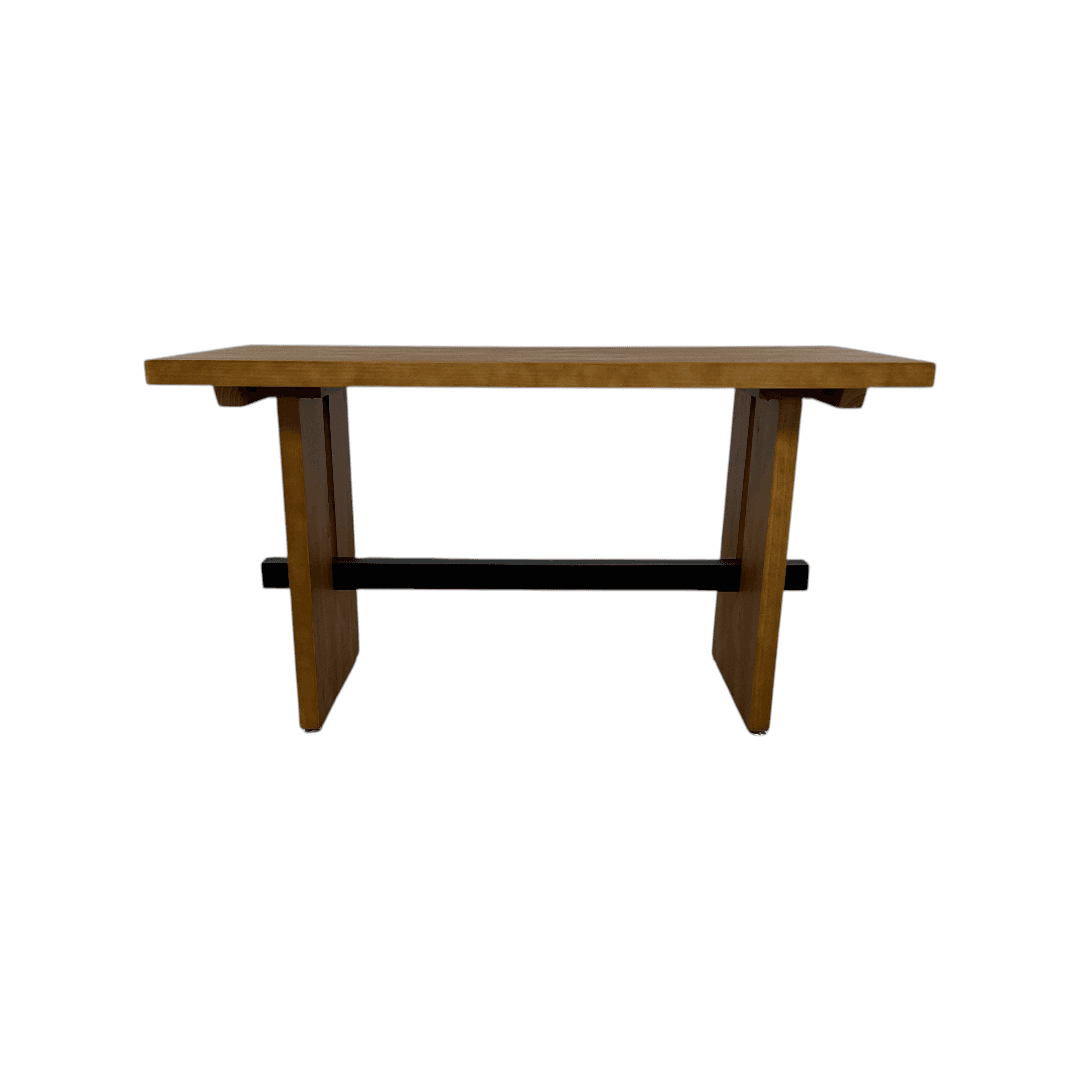 Hokku Designs Rickye Oak Trestle Wood Dining Table - Image 1