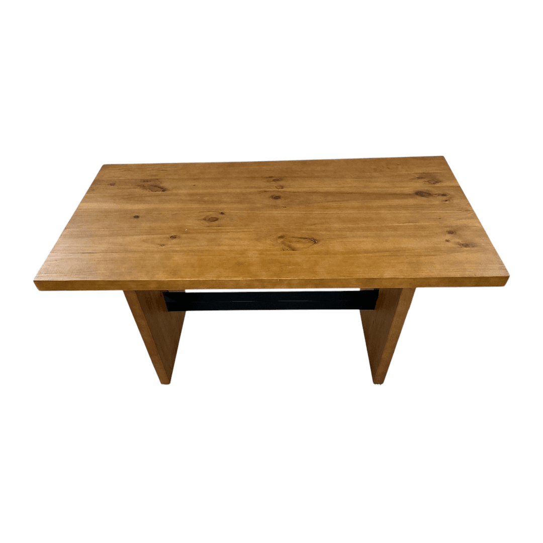 Hokku Designs Rickye Oak Trestle Wood Dining Table - Thumbnail 4