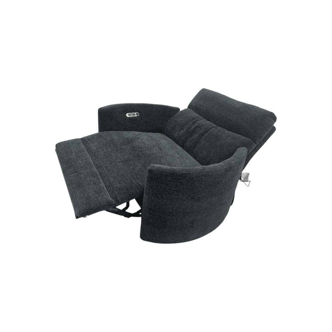 Wade Logan Bre Upholstered Extra Wide Glider Power Recliner With Round Arms - Thumbnail 16