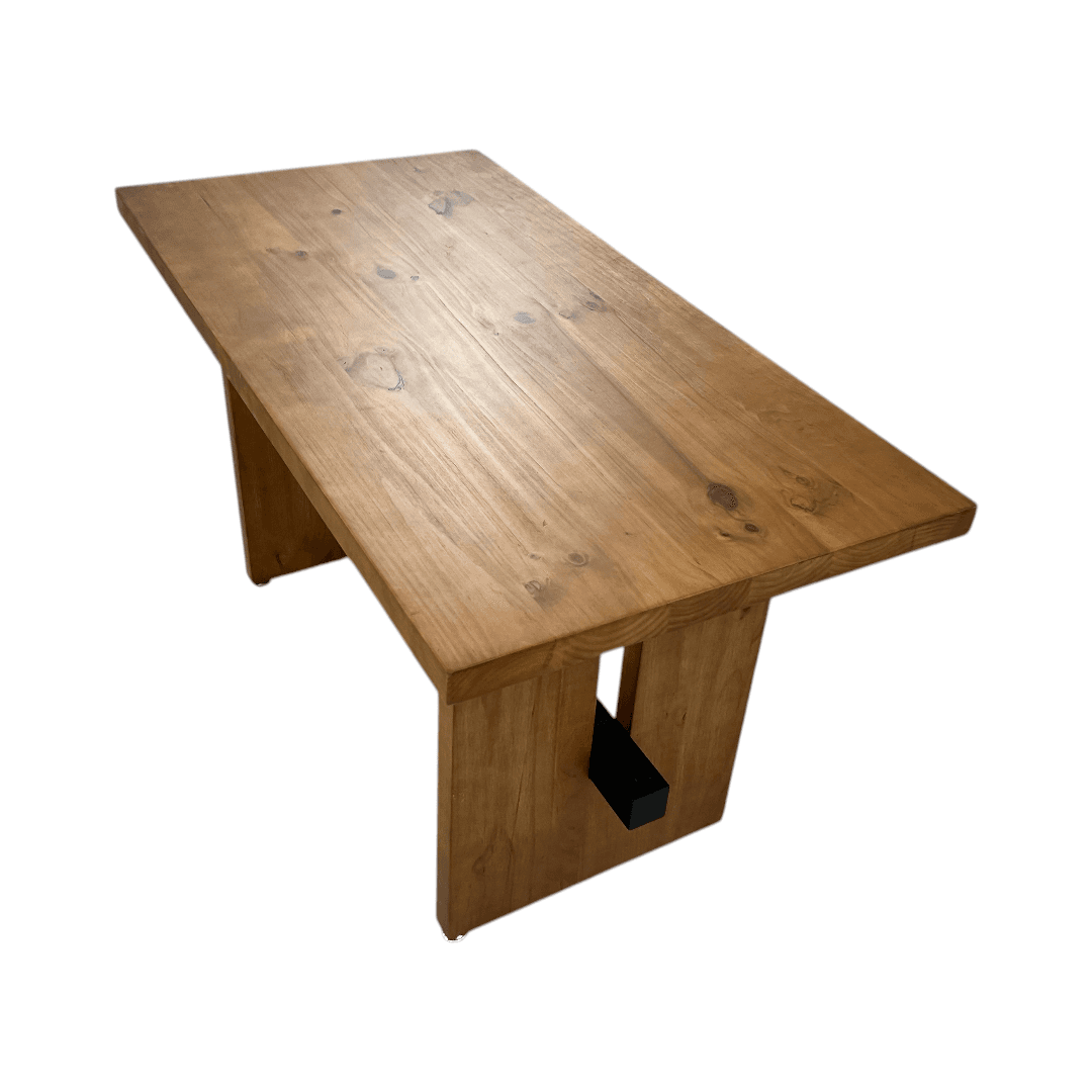 Hokku Designs Rickye Oak Trestle Wood Dining Table - Thumbnail 7
