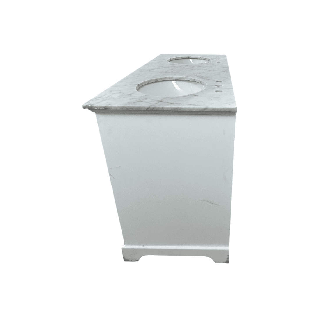 Three Posts Currahee Free-Standing Double Bathroom Vanity With Engineered Stone Vanity Top - Thumbnail 17