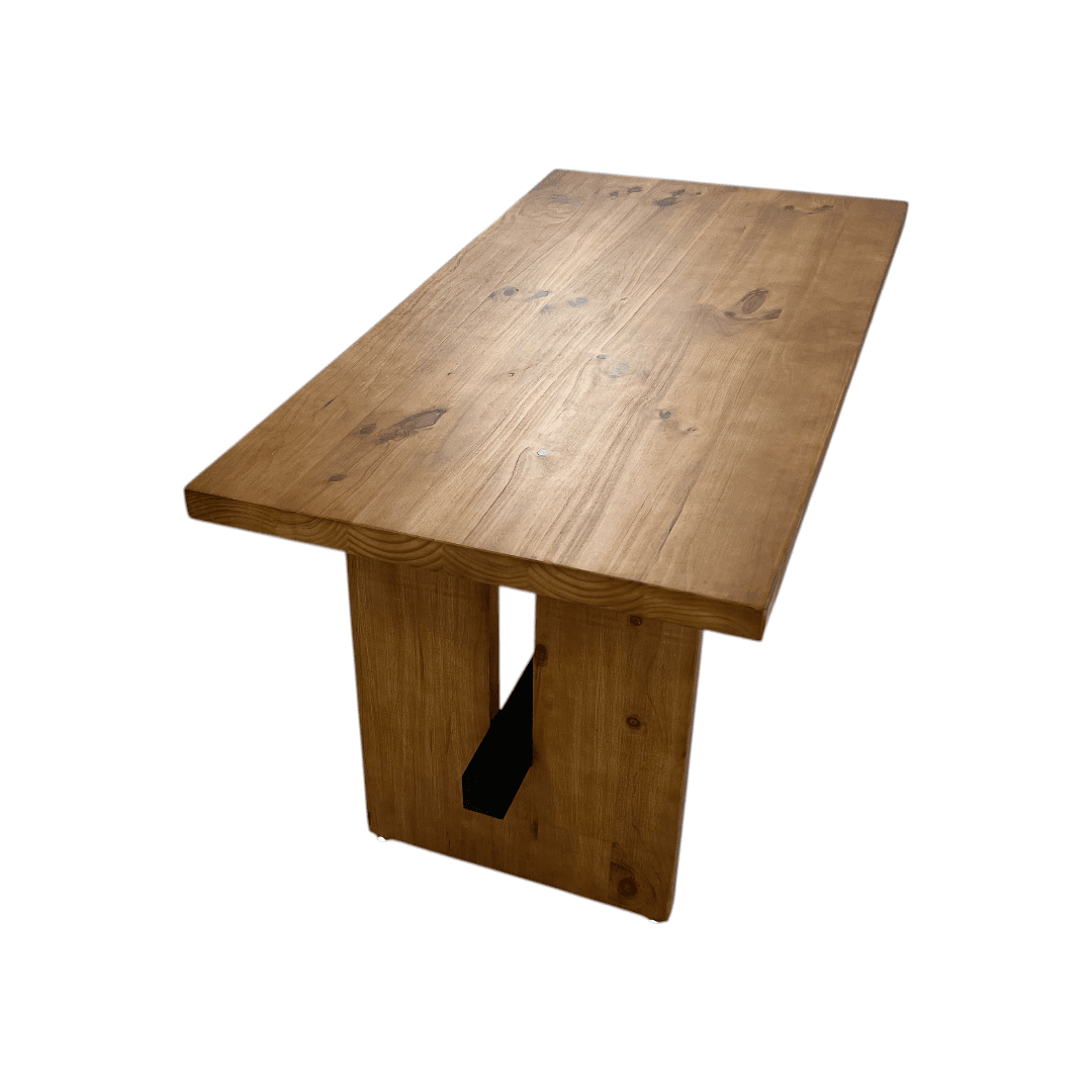 Hokku Designs Rickye Oak Trestle Wood Dining Table - Thumbnail 8
