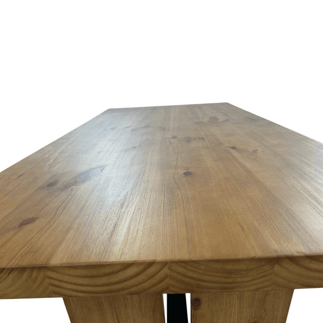 Hokku Designs Rickye Oak Trestle Wood Dining Table - Thumbnail 10