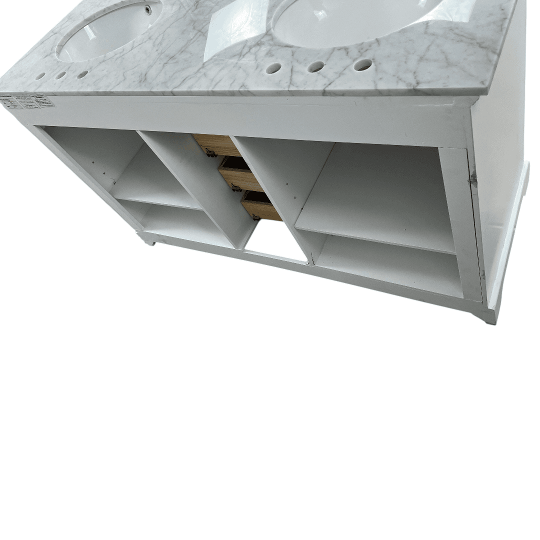 Three Posts Currahee Free-Standing Double Bathroom Vanity With Engineered Stone Vanity Top - Thumbnail 15