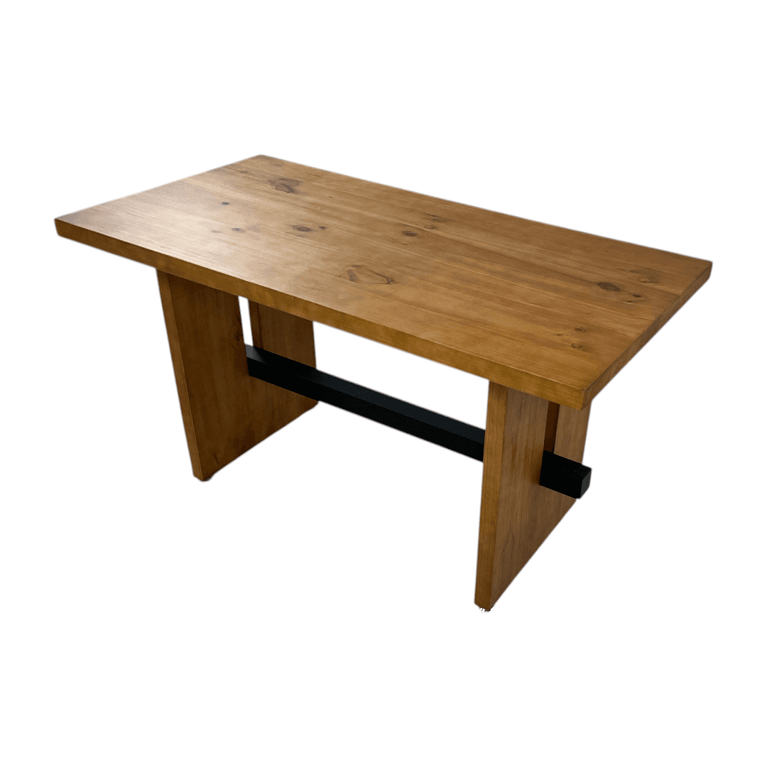 Hokku Designs Rickye Oak Trestle Wood Dining Table - Thumbnail 6