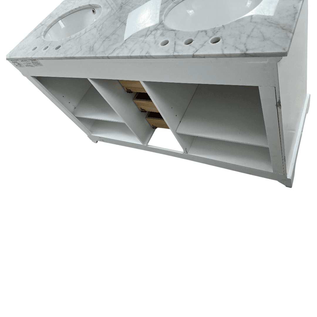 Three Posts Currahee Free-Standing Double Bathroom Vanity With Engineered Stone Vanity Top - Thumbnail 16