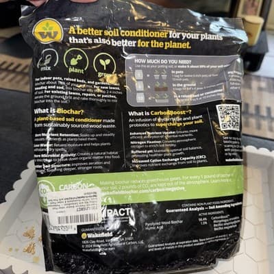 4 Qt. Biochar, Soil Amendment (100% Pure Biochar)-4 Qt. Bag - Thumbnail 2