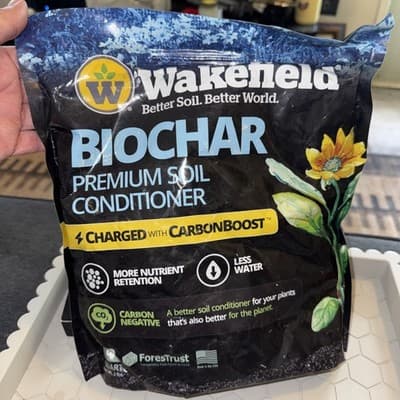 4 Qt. Biochar, Soil Amendment (100% Pure Biochar)-4 Qt. Bag