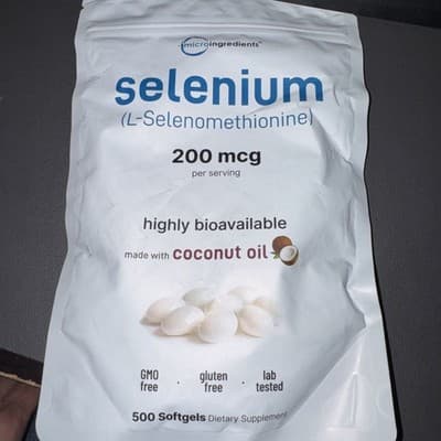 Selenium Supplements for Women & Men 200Mcg, 500 Softgels with Coconut Oil | Ess