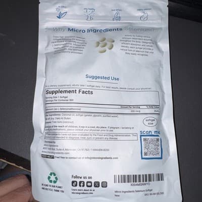 Selenium Supplements for Women & Men 200Mcg, 500 Softgels with Coconut Oil | Ess - Thumbnail 2