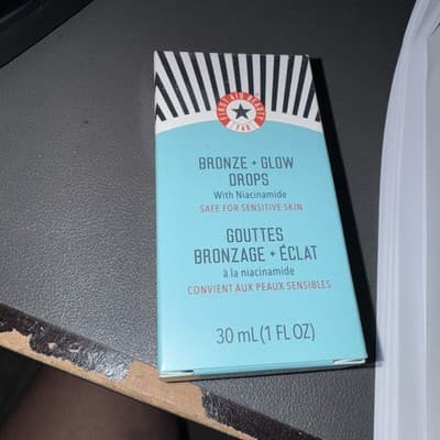 First Aid Beauty BRONZE GLOW DROPS Niacinamide Serum Blurs Pores 1 OZ/30 ML NIB