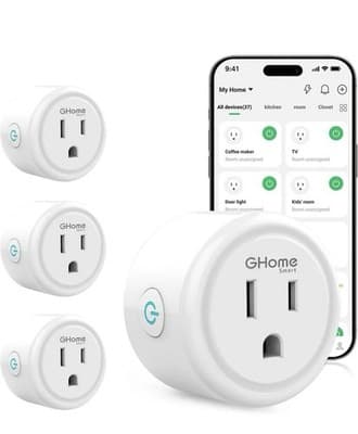 GHOME SMART VOICE CONTROL SMART PLUG WP3 WORKS WITH ALEXA & GOOGLE ASSISTANT 4PK - Thumbnail 4