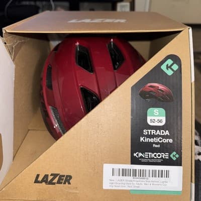 Lazer Strada Kineticore Road Bike Helmet Size S (52-56) Red