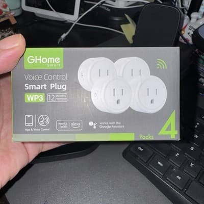 GHOME SMART VOICE CONTROL SMART PLUG WP3 WORKS WITH ALEXA & GOOGLE ASSISTANT 4PK