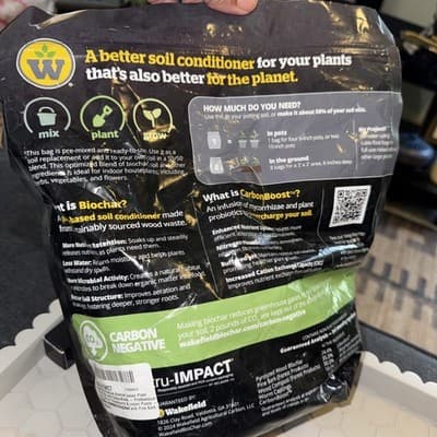 Biochar Blend with Carbonboostfor Indoor Houseplants, Soil Amendment-4 Qt. Bag - Thumbnail 2